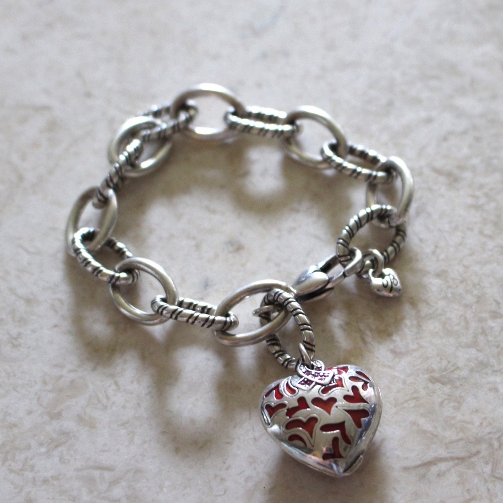 Brighton Breast Cancer Heart Bracelet